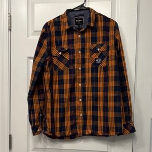 Pepe Jeans London Vintage orange plaid shirt